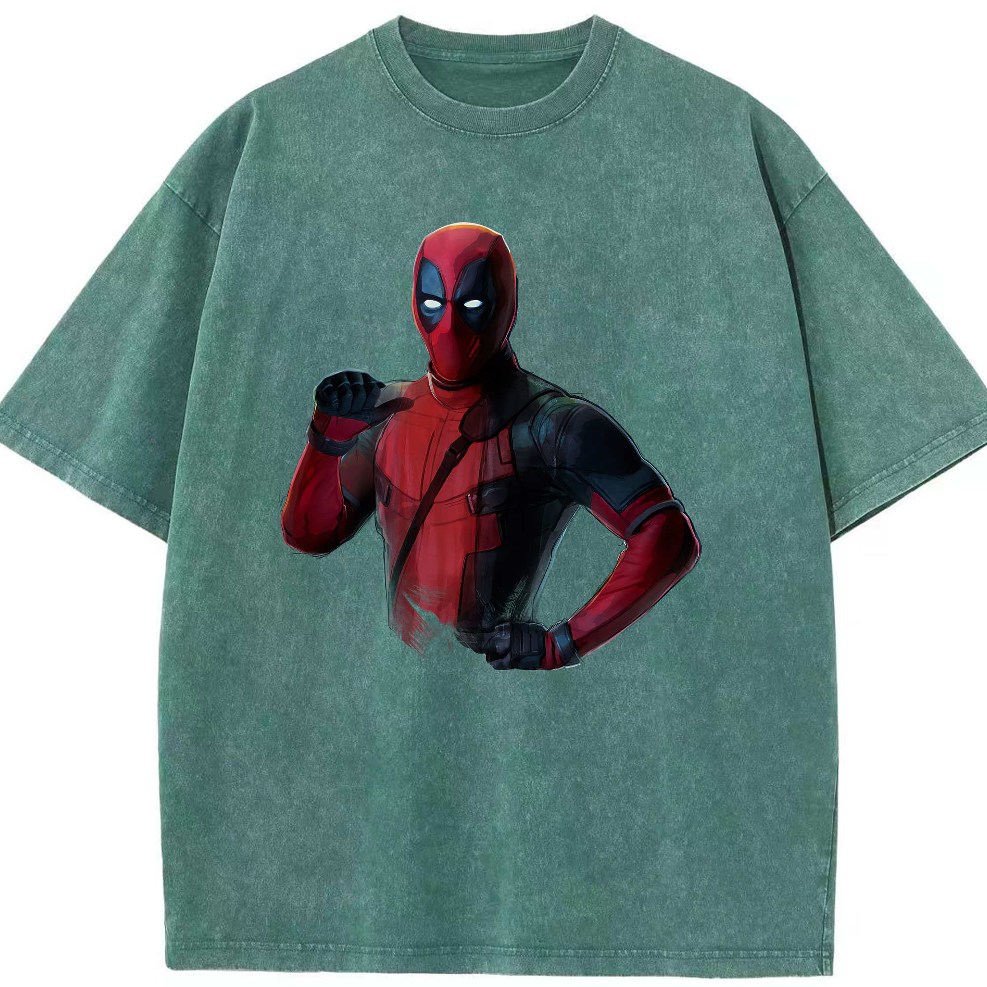 （画像用） Deadpool デッドプール 綿100% ヴィンテージ風 半袖Tシャツ（フロントプリント）